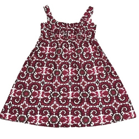 New York & Company Red and White Patterned Kids Dress - Picture 5 of 5
